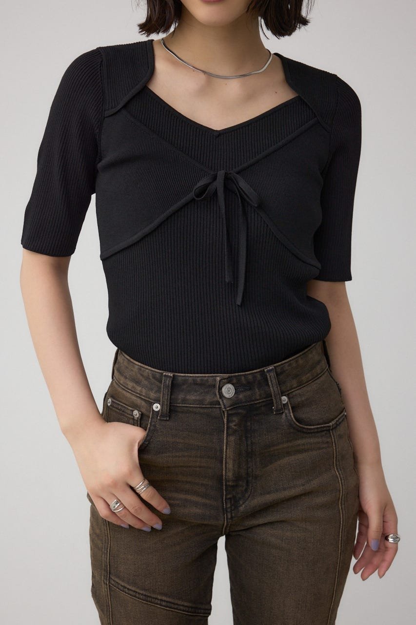 【SALE／50%OFF】AZUL BY MOUSSY ビスチェレイヤードデザインニット アズールバイ...