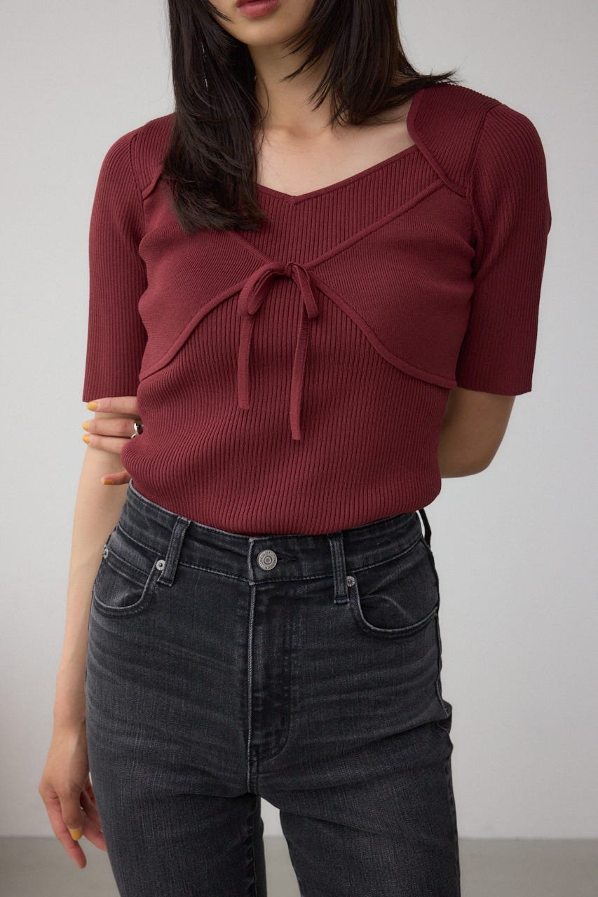 【SALE／50%OFF】AZUL BY MOUSSY ビスチェレイヤードデザインニット アズールバイ...