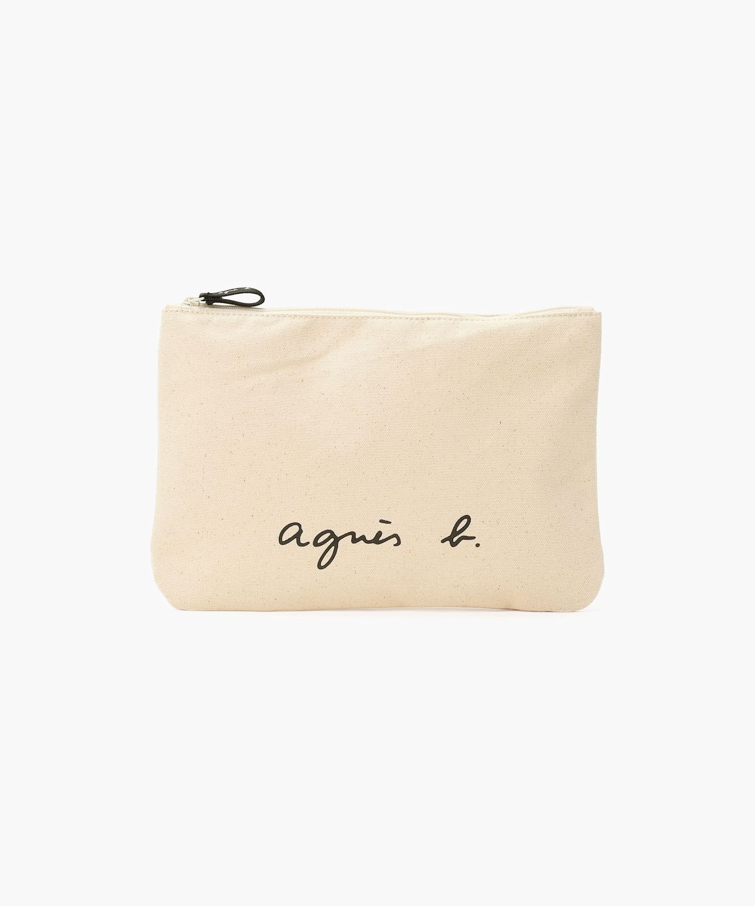 アクセサリーポーチ agnes b. VOYAGE WEB限定 GO03-04 ロゴポーチ アニエスベー 財布・ポーチ・ケース ポーチ ホワイト【送料無料】