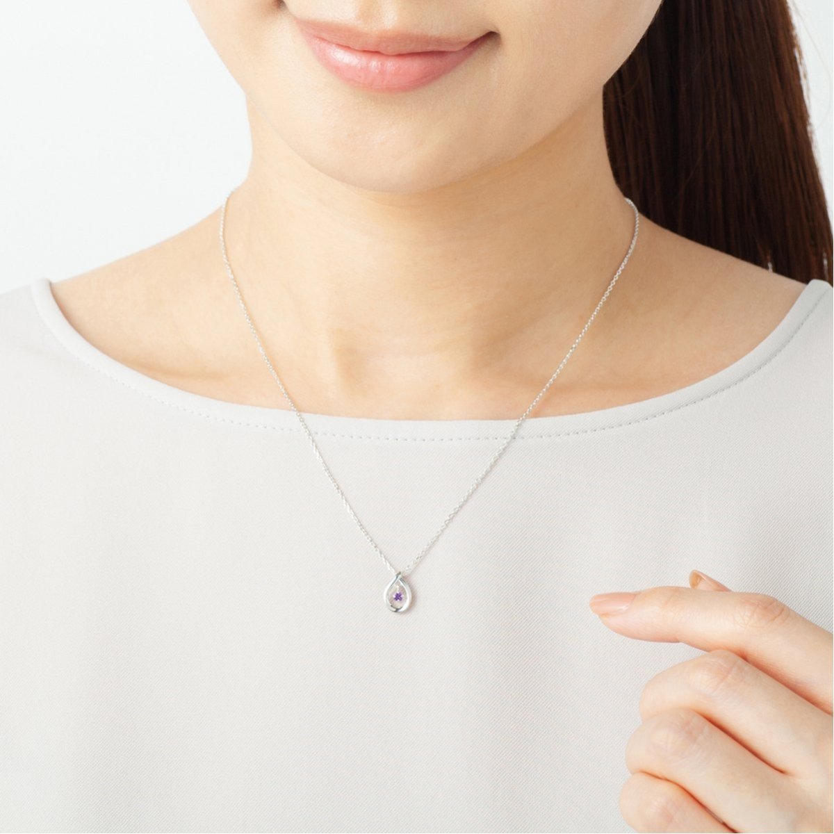 4℃ 【2月誕生石】エターナルシルバー ネックレス ヨンドシー アクセサリー・腕時計 ネックレス シルバー【送料無料】