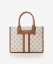 【SALE/20%OFF】& chouette モノグラム センターラインハンドバッグ アンドシュエット バッグ ハンドバッグ グリーン ブラウン ホワイト ブ...