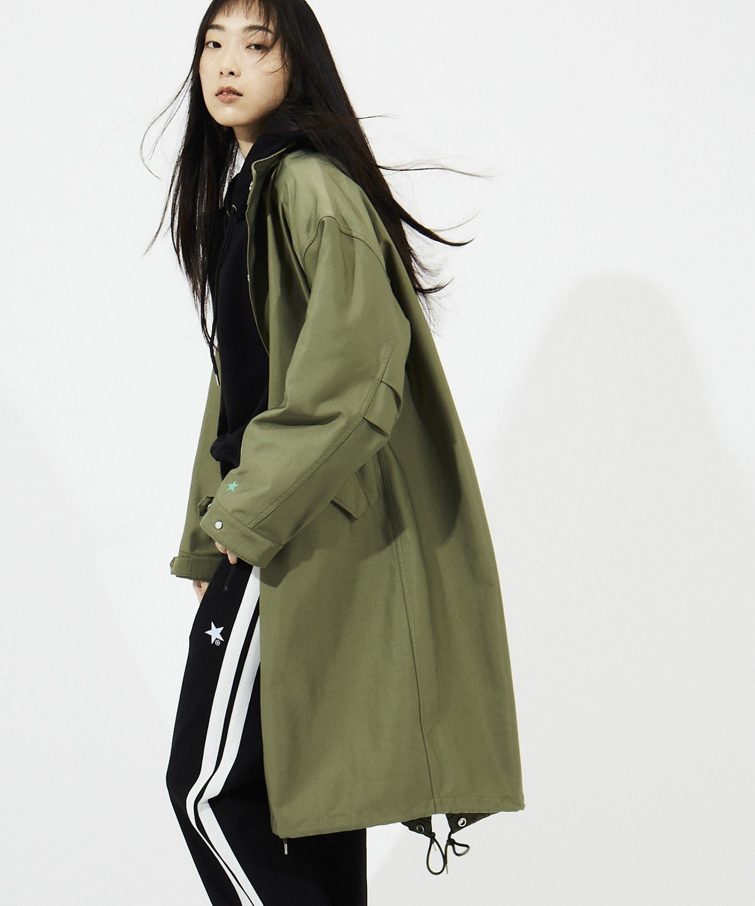 コンバース アウトドアジャケット レディース 【SALE／30%OFF】CONVERSE TOKYO WOMEN MILITARY LONG MODS COAT コンバーストウキョウ ジャケット・アウター ミリタリージャケット カーキ ベージュ ブラック【送料無料】