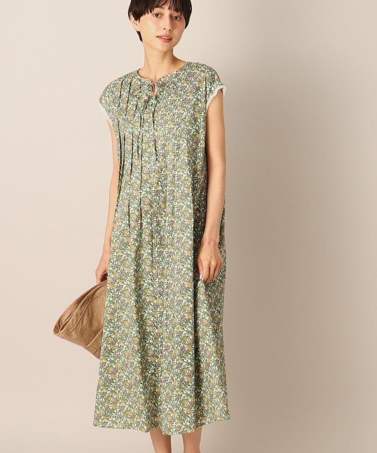 【SALE／50%OFF】Dessin 【洗える】フルーツ柄プリントワンピース デッサン ワンピース・ドレス その他のワンピース・ドレス ネイビー ホワイト【送料無料】のサムネイル