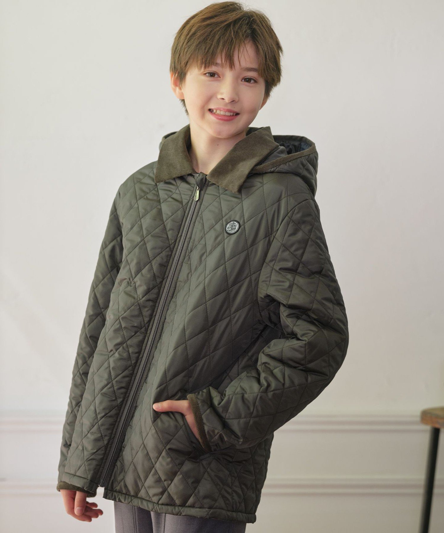 J.PRESS 【140-170cm】中綿 キルティングコート ジェイプレス ジャケット・アウター ダウンジャケット・ダウンベスト ブルー ネイビー カーキグリ...