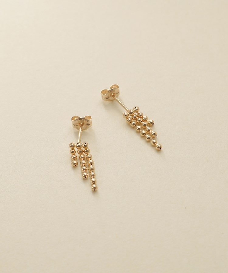 COCOSHNIK ONKITSCH K10ティアボールチェーンピアス ココシュニック オンキッチュ アクセサリー・腕時計 ピアス ゴールド【送料無料】