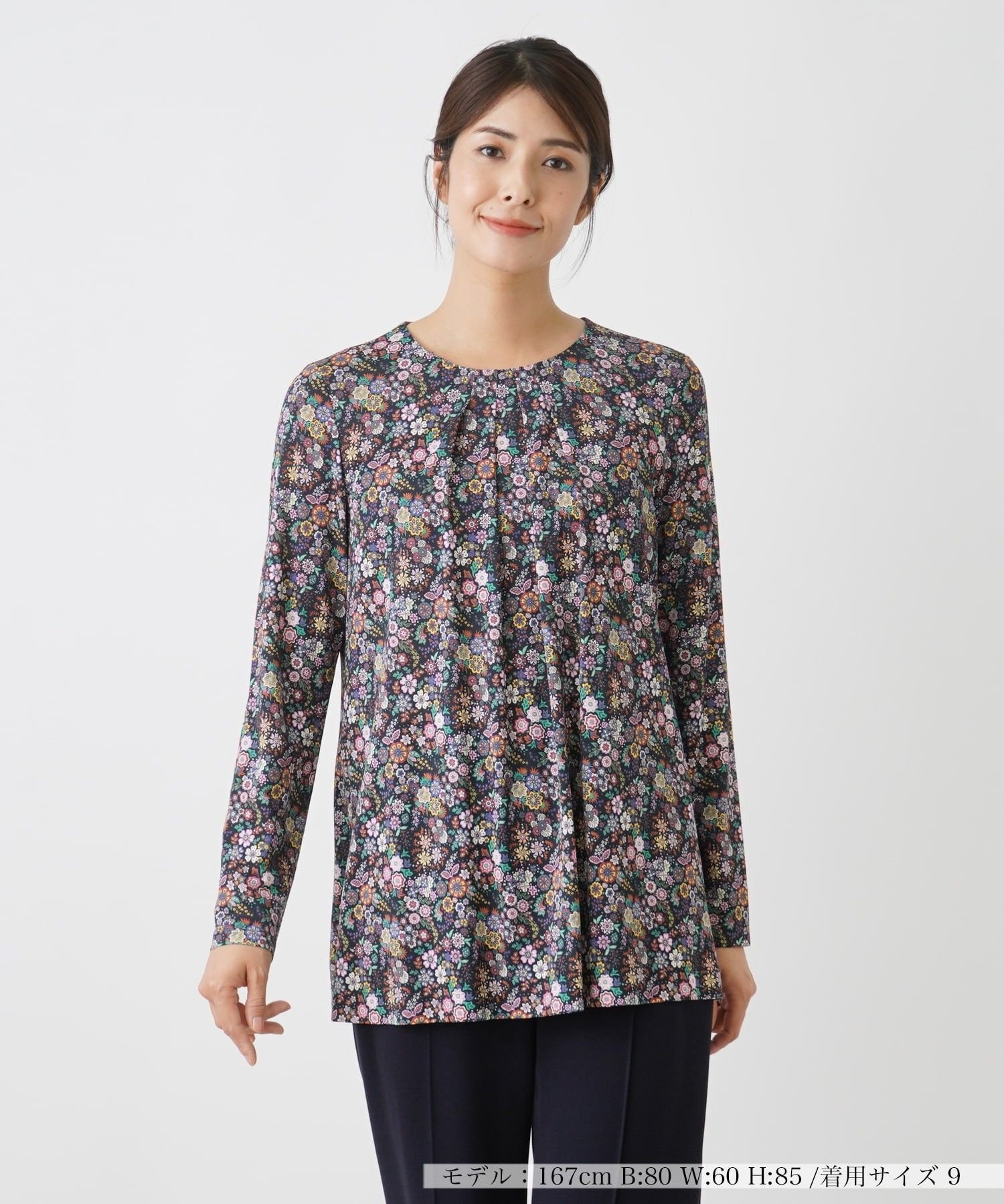 Leilian カットソー【BINDA】 レリアン トップス カットソー・Tシャツ ホワイト ネイビー