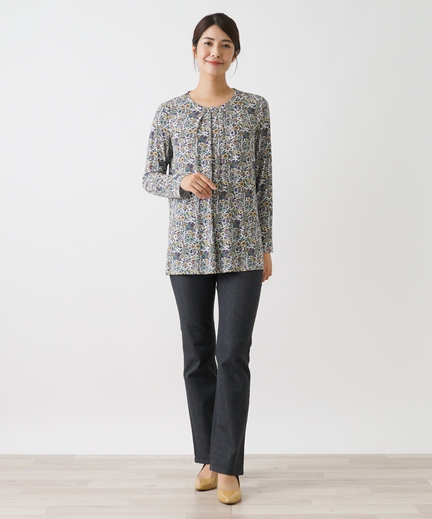 Leilian カットソー【BINDA】 レリアン トップス カットソー・Tシャツ ホワイト ネイビー