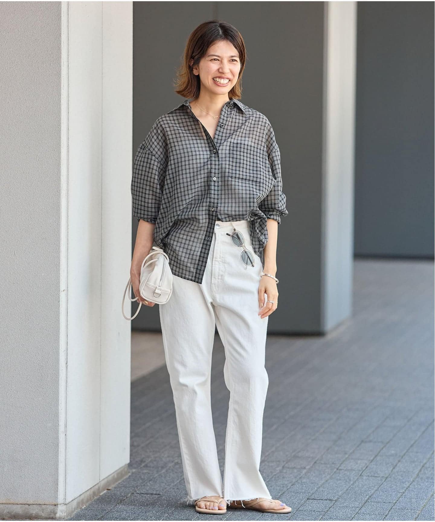 IENA BLACK クロップドデニムパンツ イエナ パンツ ジーンズ・デニムパンツ ベージュ ブルー