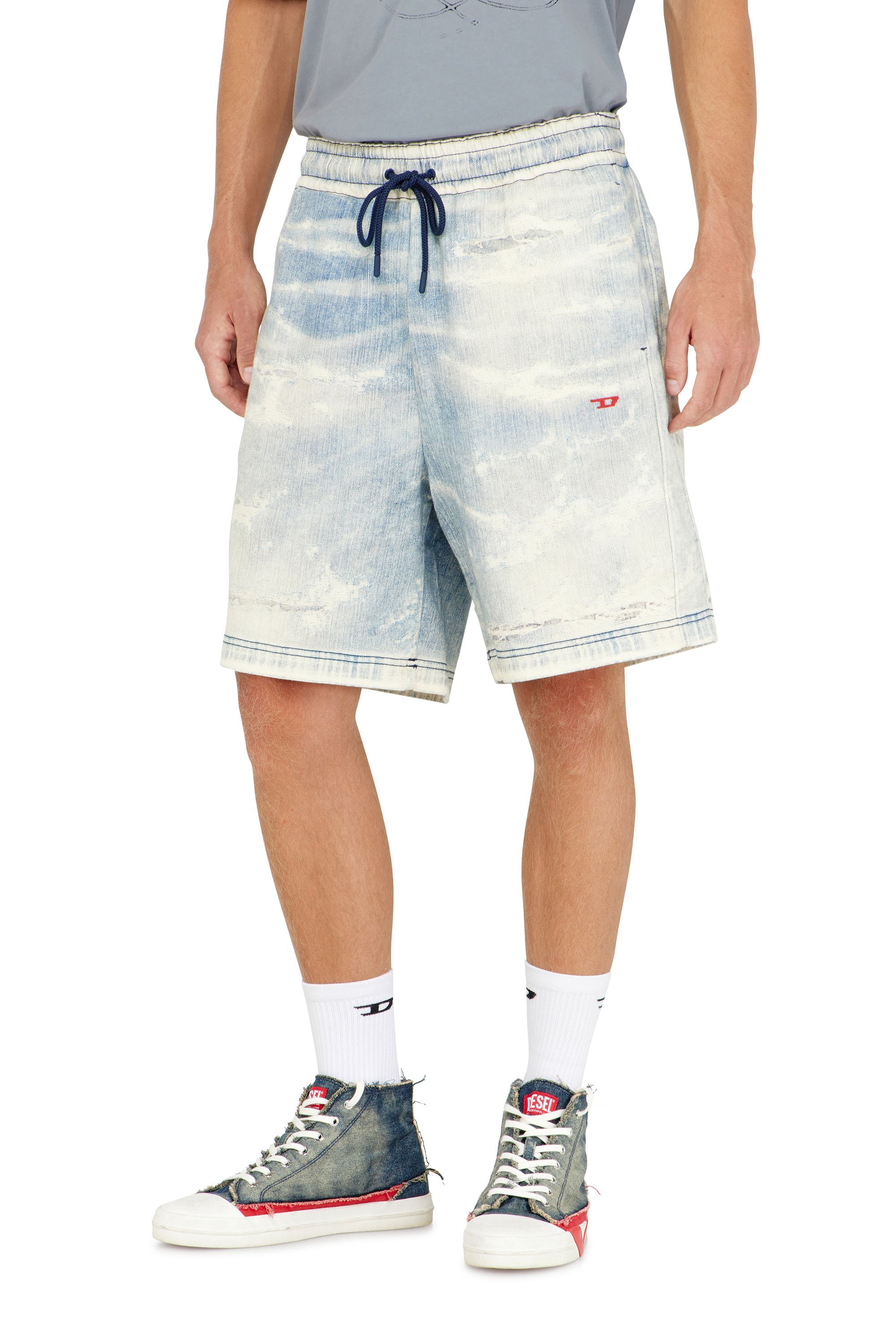 DIESEL メンズ ジョグ ショートパンツ D-BOXY-NE ディーゼル パンツ ジーンズ・デニムパンツ ブルー【送料無料】