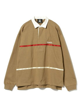 【SALE／40%OFF】BEAMS T LES CINQ LETTERS. × FILA × BEAMS T / POLO ビームスT カットソー ポロシャツ ベージュ ネイビー【送料無料】