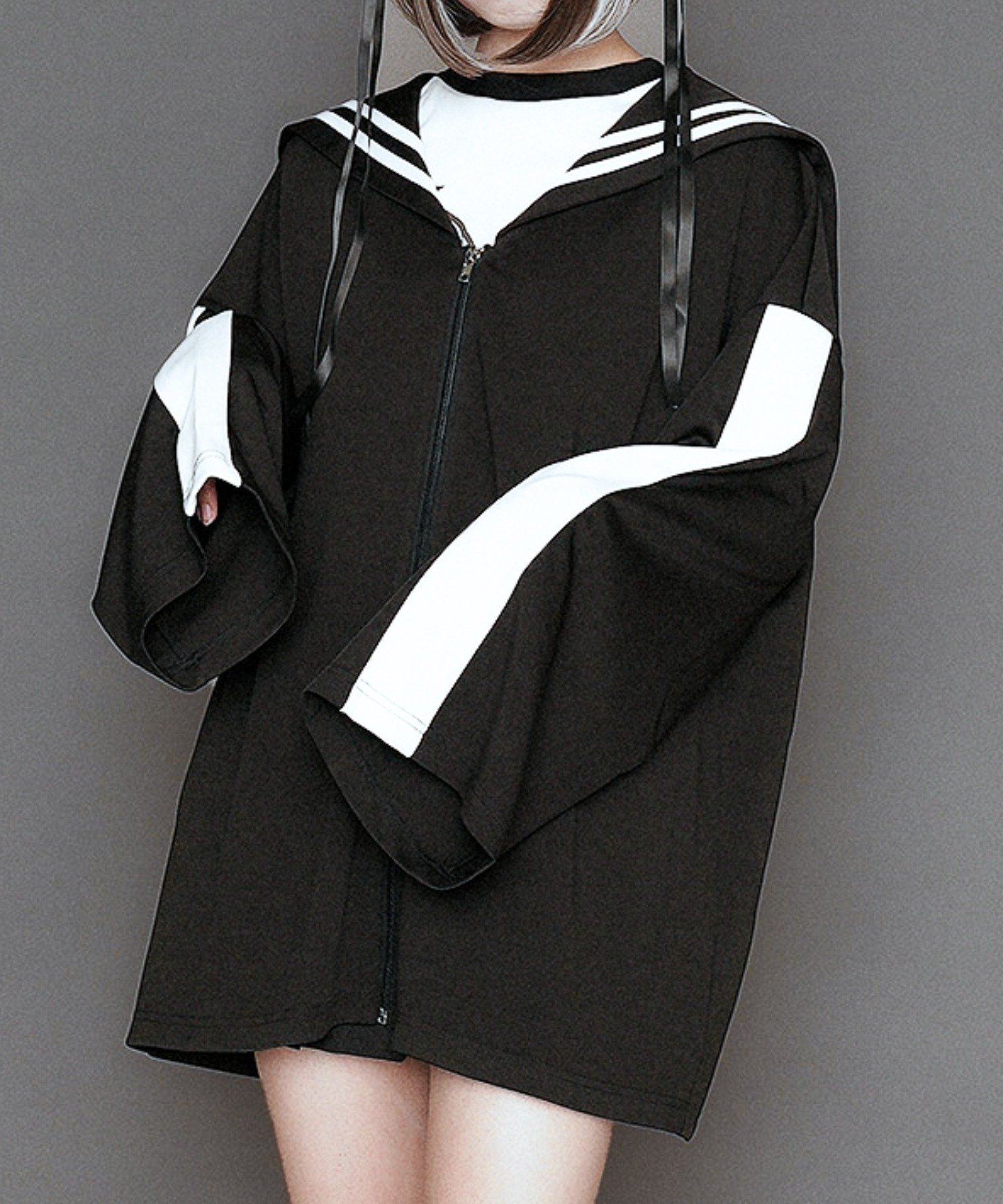 レディースWEGO バイカラーセーラージャージ ウィゴー ファッション雑貨 その他のファッション雑貨 ブラック【送料無料】のサムネイル