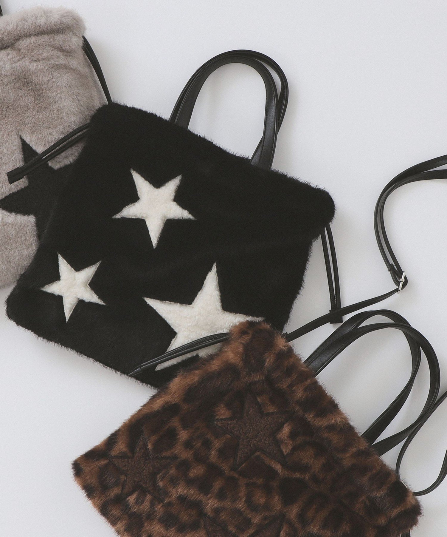 Ray BEAMS 【別注】CONTROL FREAK / ★ファー バッグ ビームス ウイメン バッグ トートバッグ ブラック【送料無料】のサムネイル