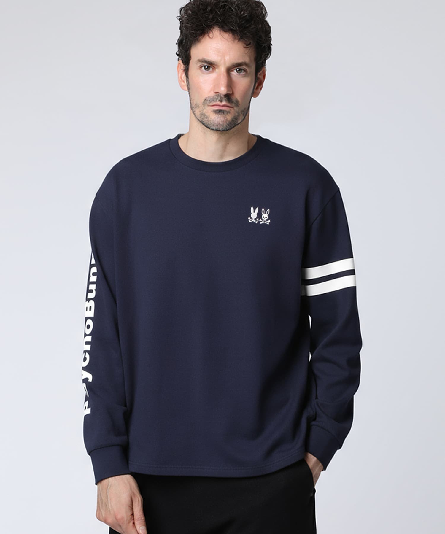 Psycho Bunny 2BUNNYバックプリント ロングスリーブTシャツ サイコバニー トップス カットソー・Tシャツ グリーン ネイビー【送料無料】のサムネイル