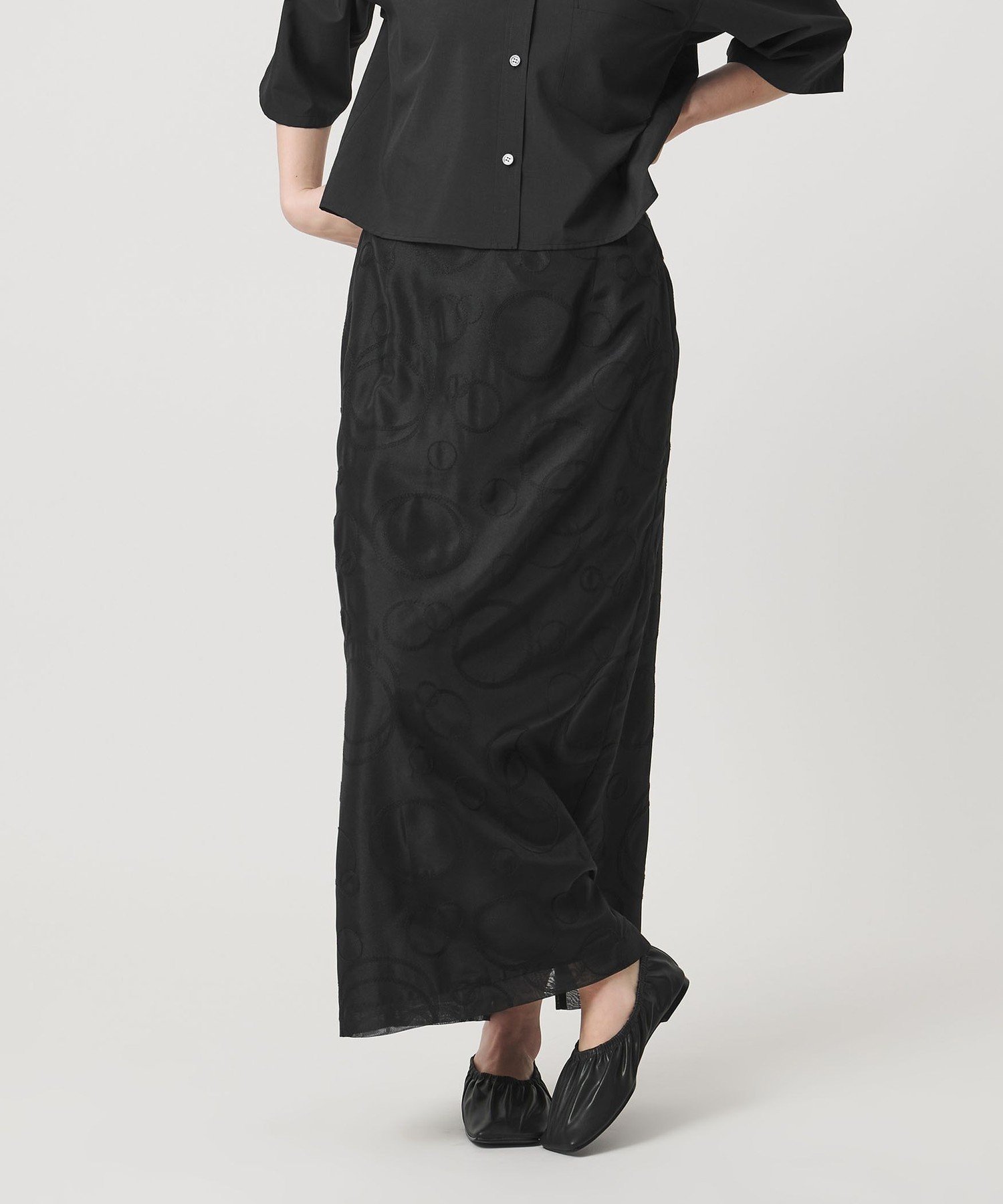 MARW UNITED ARROWS ＜MARW UNITED ARROWS＞レース エンブロイダリー スカート ビューティー＆ユース　ユナイテッドアローズ スカート その他のスカート ブラック【送料無料】