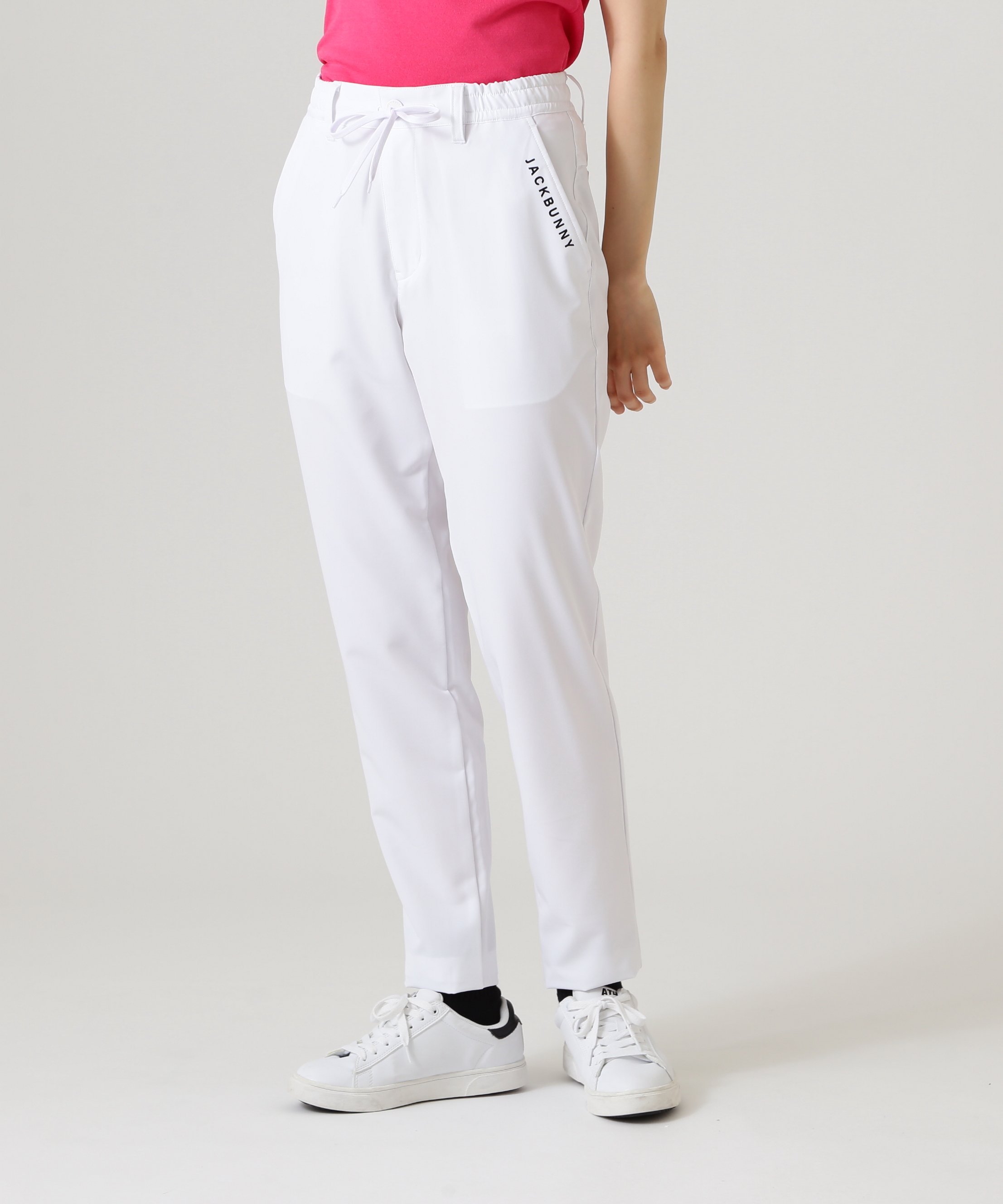 Jack Bunny!! ストレッチダブルクロスロングパンツ ジャックバニー パンツ その他のパンツ ブラック ホワイト ブルー