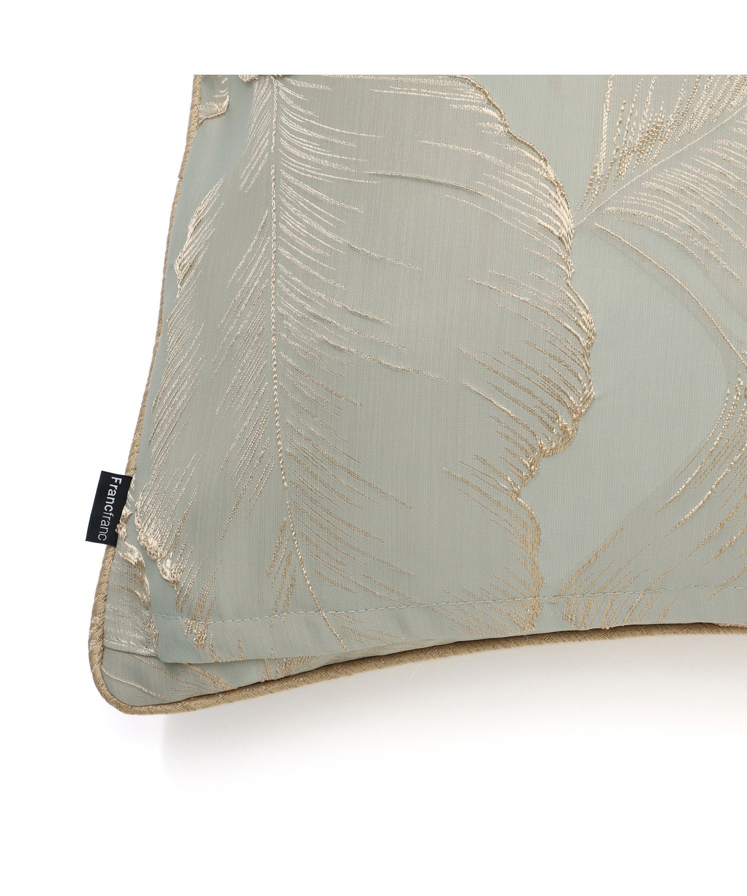 JQリーフ クッションカバー 450*450*ゴールド(A-089)グリーン