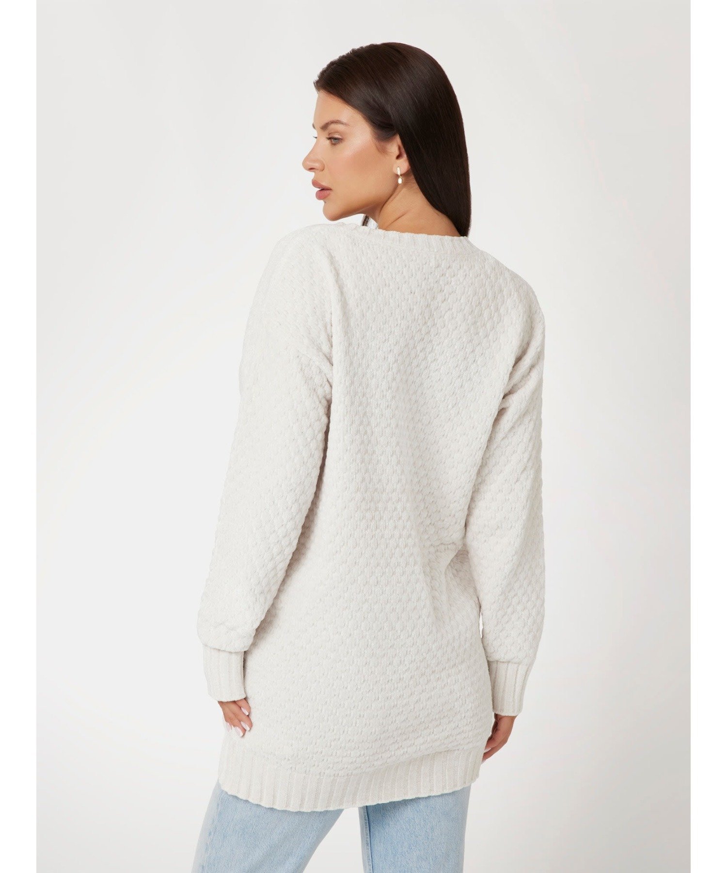 GUESS ニット セーター(W)Talia Chenille Sweater ゲス トップス ニット ホワイト ブラック
