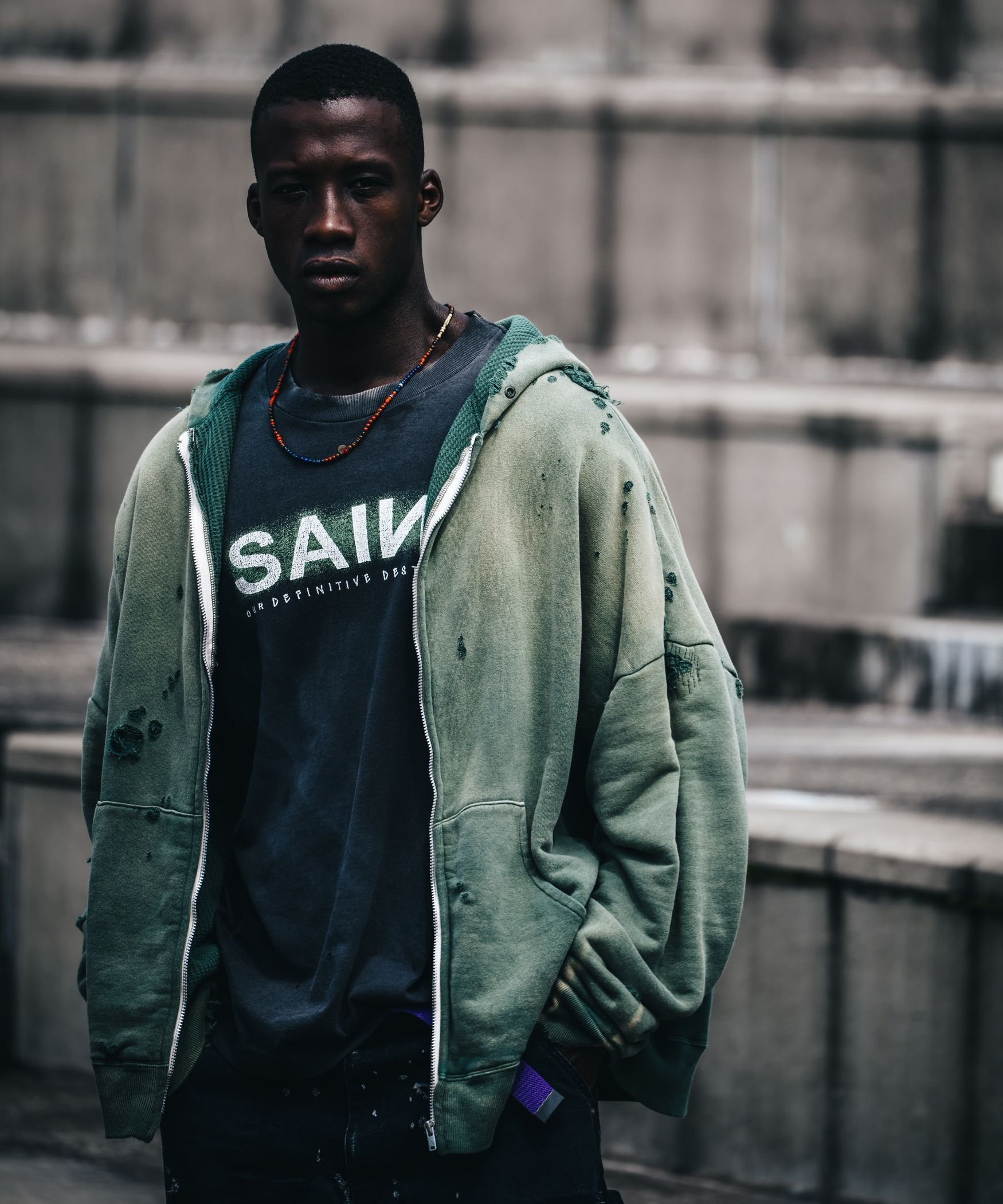 ROYAL FLASH SAINT MICHAEL/セントマイケル/HOODIE/DBL-FC ZIP/GREEN ロイヤルフラッシュ トップス パーカー フーディー グリーン【送料無料】