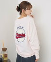 【SALE/30%OFF】RETRO GIRL サガラ刺繍トレーナー レトロガール トップス スウェット・トレーナー ベージュ ネイビー ピンク