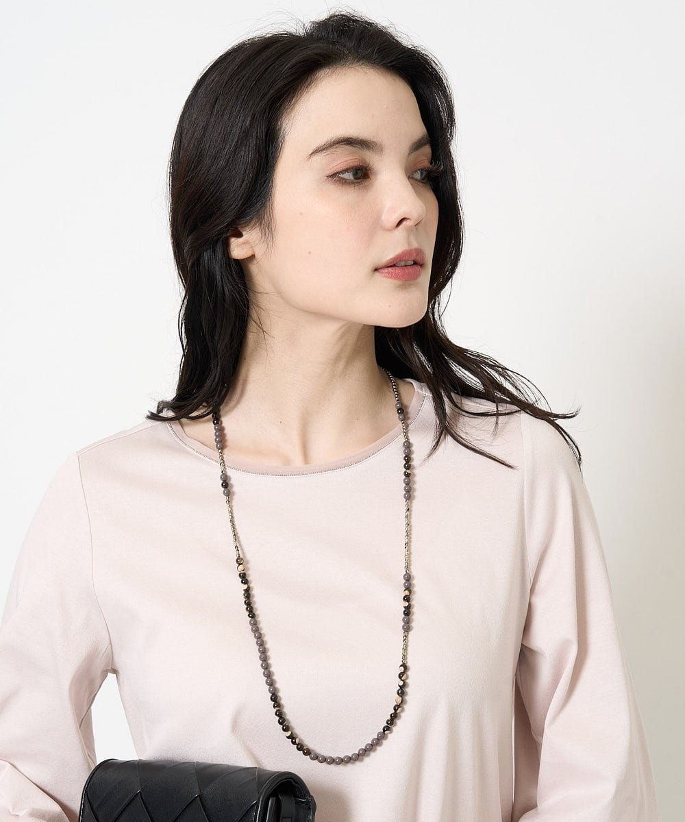 【SALE／50%OFF】CHRISTIAN AUJARD（小さいサイズ） シェルパーツネックレス メゾンドゥサンク アクセサリー・腕時計 ネックレス ブラック【送料無料】