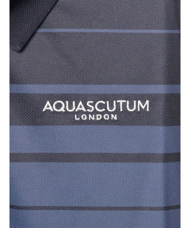 【SALE／50%OFF】Aquascutum GOLF GOLF MEN パネルボーダーポロ アクアスキュータム トップス カットソー・Tシャツ ネイビー ブラック【送料無料】