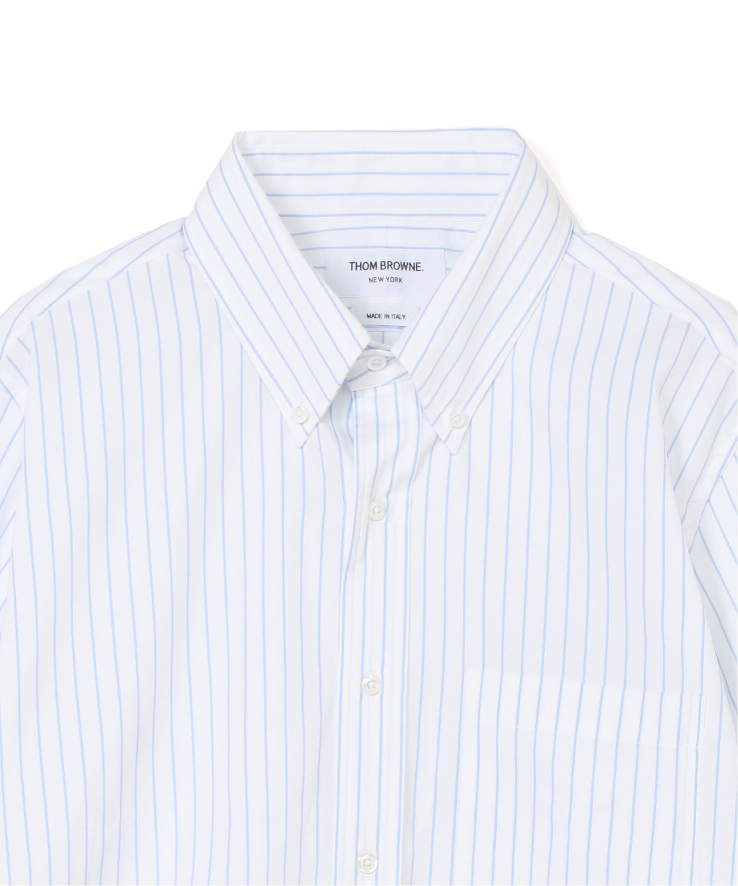 THOM BROWNE STRAIGHT FIT BD LONGSLEEVE SHIRT トムブラウン トップス シャツ・ブラウス ブルー【送料無料】