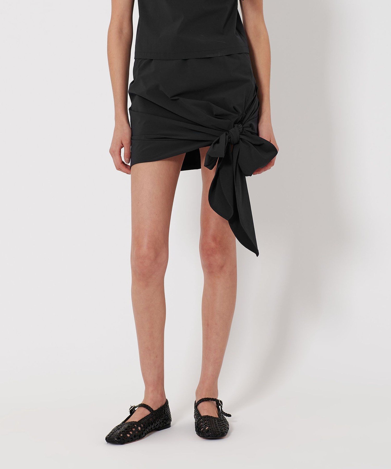 ATTISESSION ＜ATTISESSION＞タイド ミニスカート ビューティー＆ユース　ユナイテッドアローズ スカート ミニスカート ホワイト ブラック【送料無料】