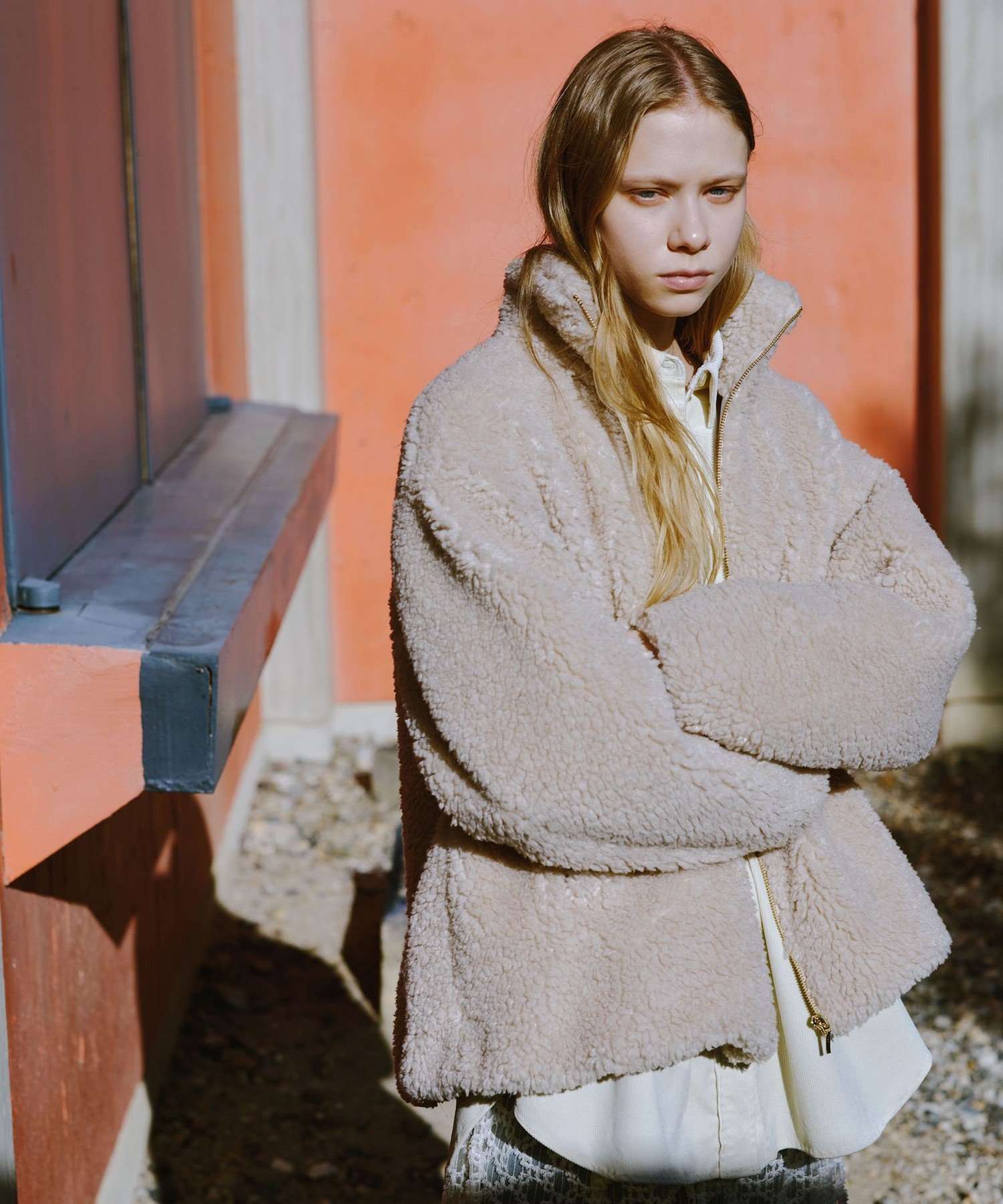 UNITED ARROWS green label relaxing ボア スタンドカラー ブルゾン ユナイテッドアローズ グリーンレーベルリラクシング ジャケット・アウター ブルゾン・ジャンパー グレー ベージュ【送料無料】