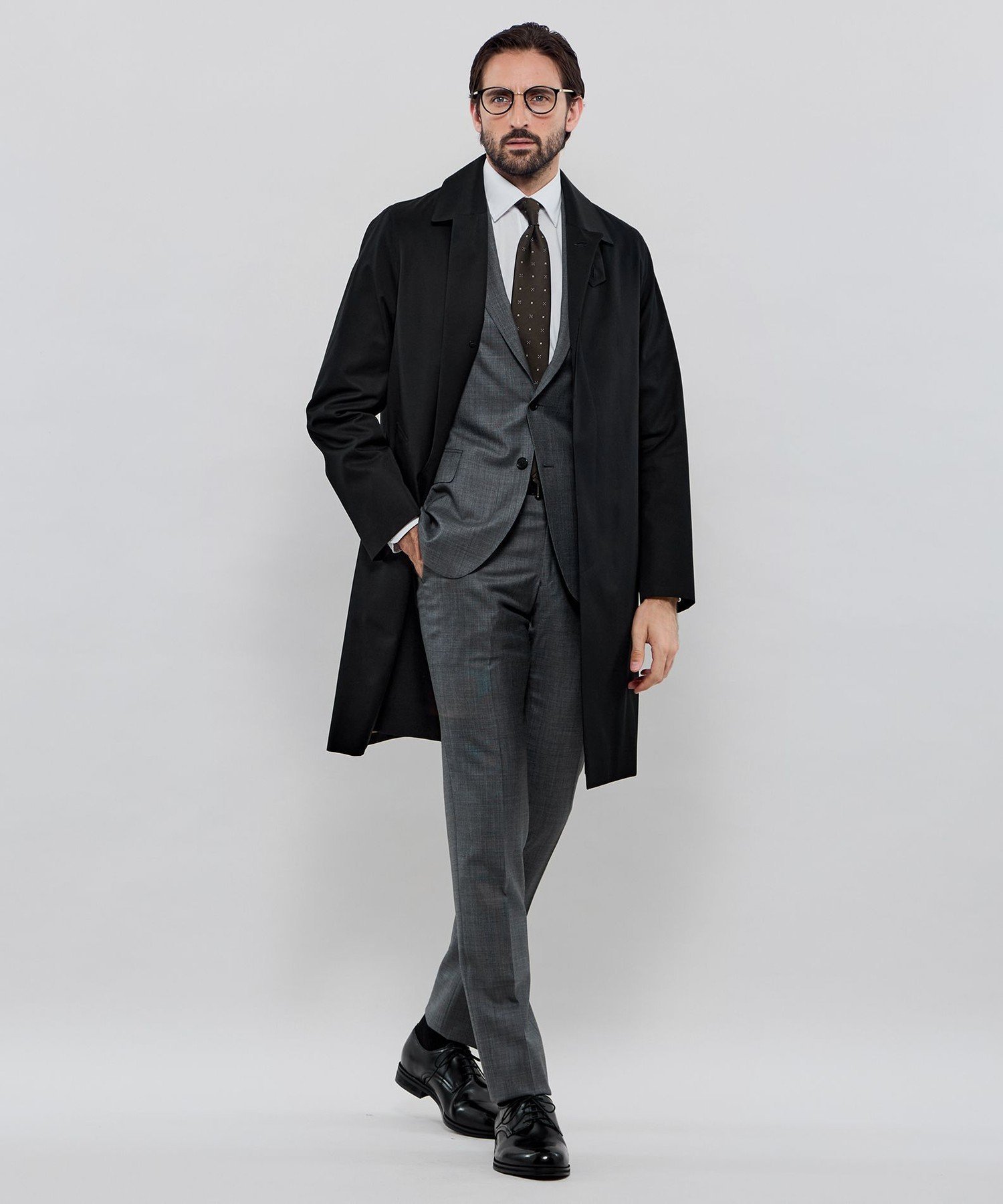 MACKINTOSH LONDON 【NEW BRIDGE】Super110's シャークスキンスーツ マッキントッシュ ロンドン スーツ・フォーマル スーツジャケット グレー【送料無料】