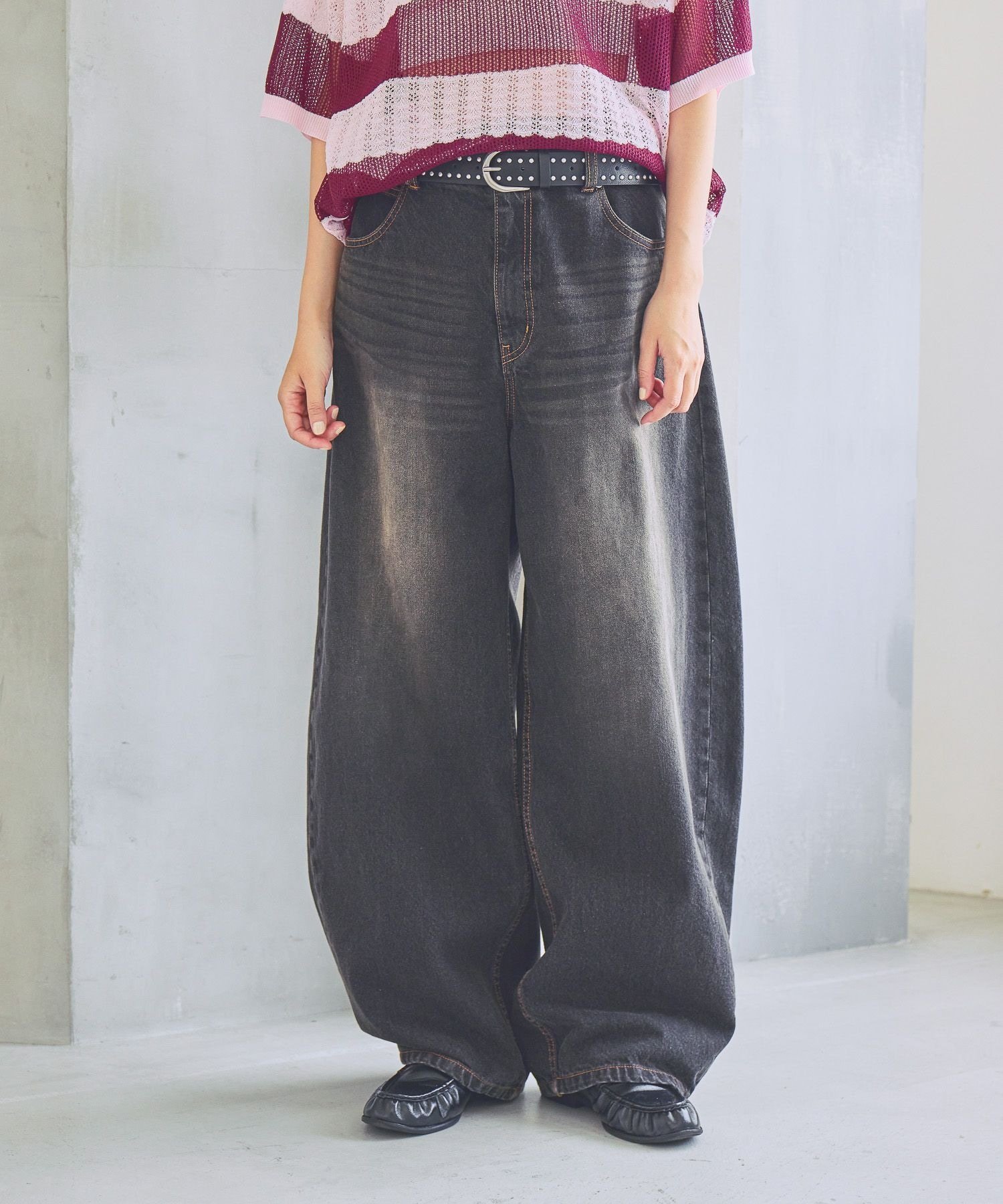 PAGEBOYLIM 【PBLIM】バルーンデニム ページボーイ パンツ ジーンズ・デニムパンツ ブルー ブラック ベージュ