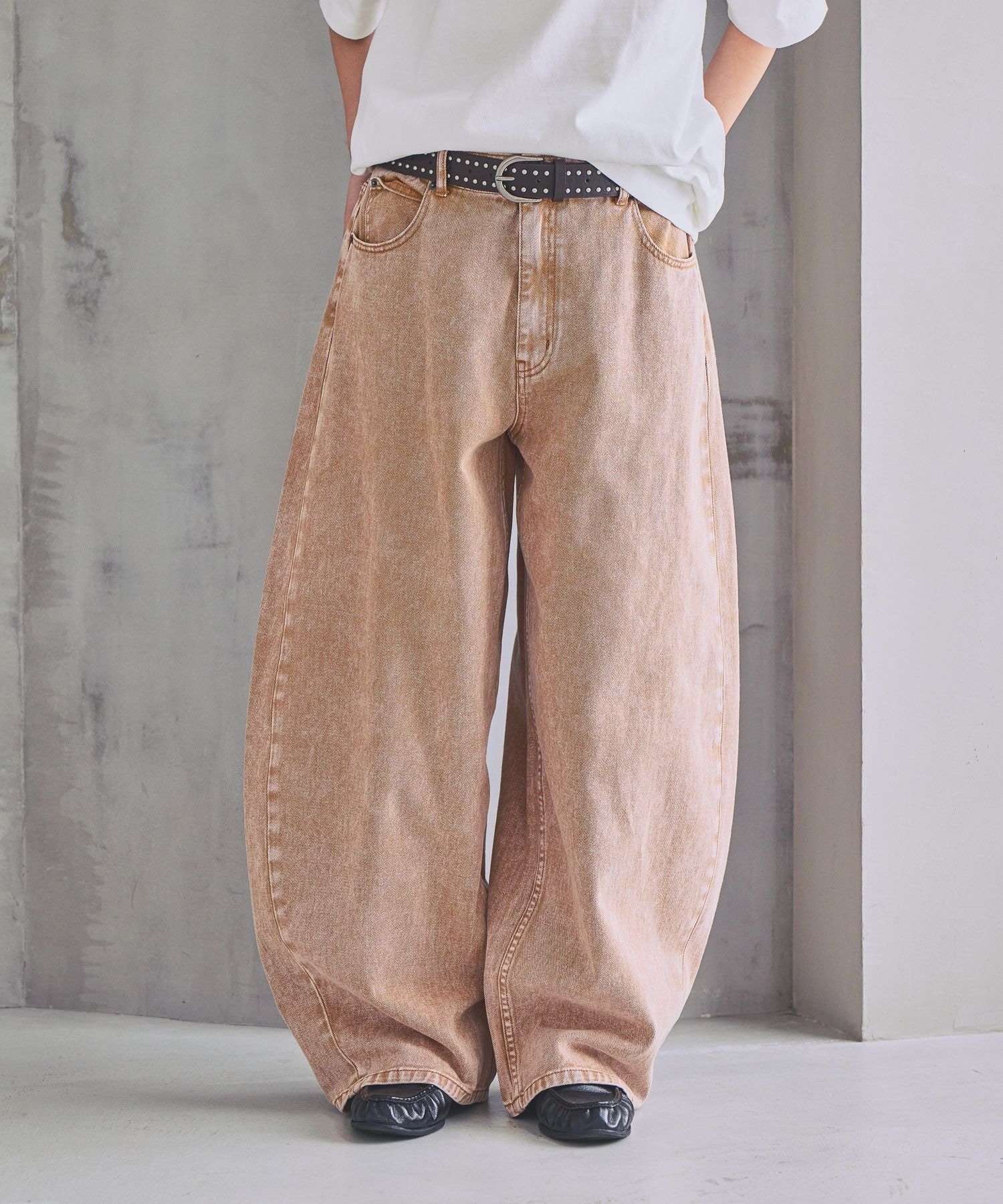 PAGEBOYLIM 【PBLIM】バルーンデニム ページボーイ パンツ ジーンズ・デニムパンツ ブルー ブラック ベージュ