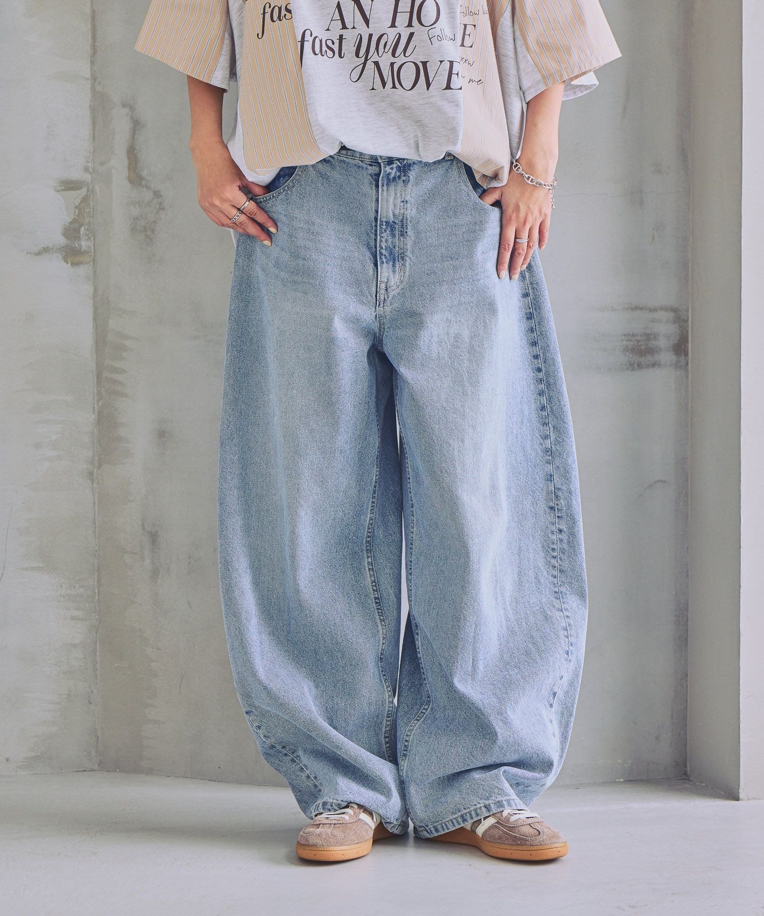 PAGEBOYLIM 【PBLIM】バルーンデニム ページボーイ パンツ ジーンズ・デニムパンツ ブルー ブラック ベージュ