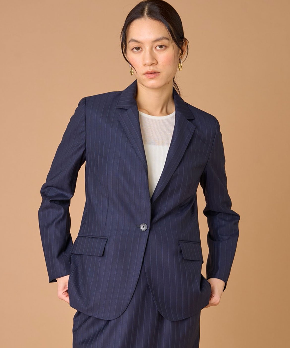 INED LORO PIANA ジャケット イネド ジャケット・アウター その他のジャケット・アウター ネイビー【送料無料】