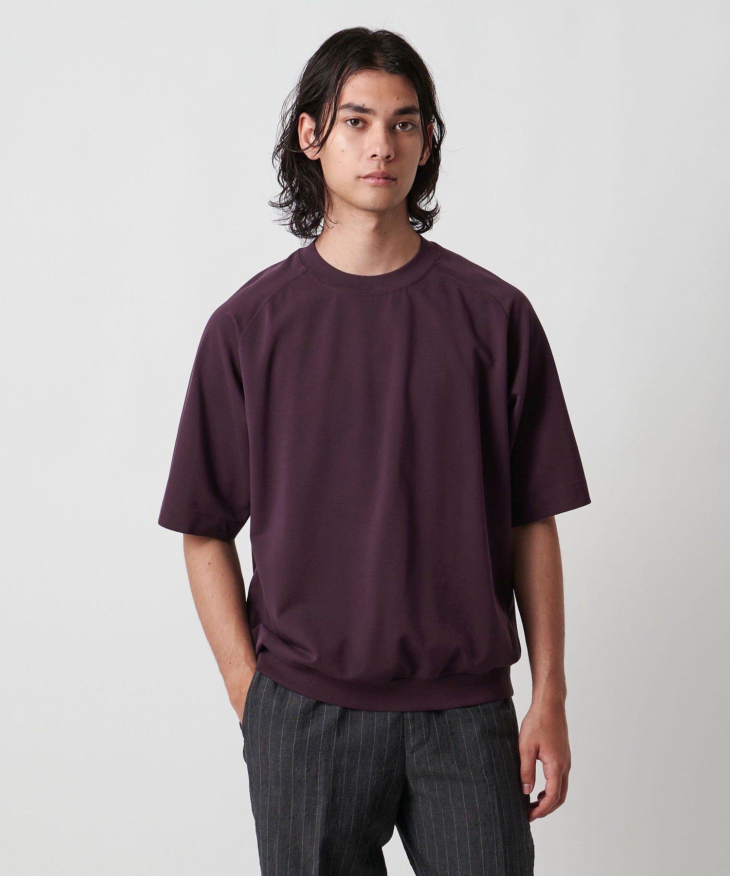 【SALE／30%OFF】UNITED ARROWS ポンチ ウラケ スウェット ラグランスリーブ Tシャツ -抗菌防臭- ユナイテッドアローズ アウトレット トップス カットソー・Tシャツ ブラック ワインレッド グレー【送料無料】