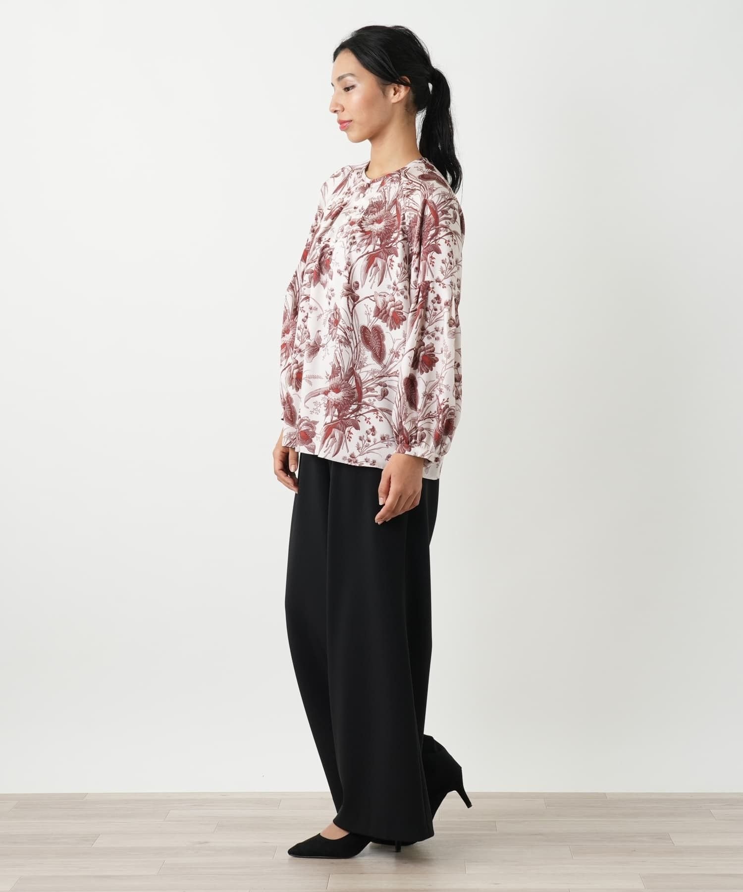 Leilian PLUS HOUSE ブラウス【ROCHAS Premiere】 レリアン プラスハウス トップス シャツ・ブラウス ピンク