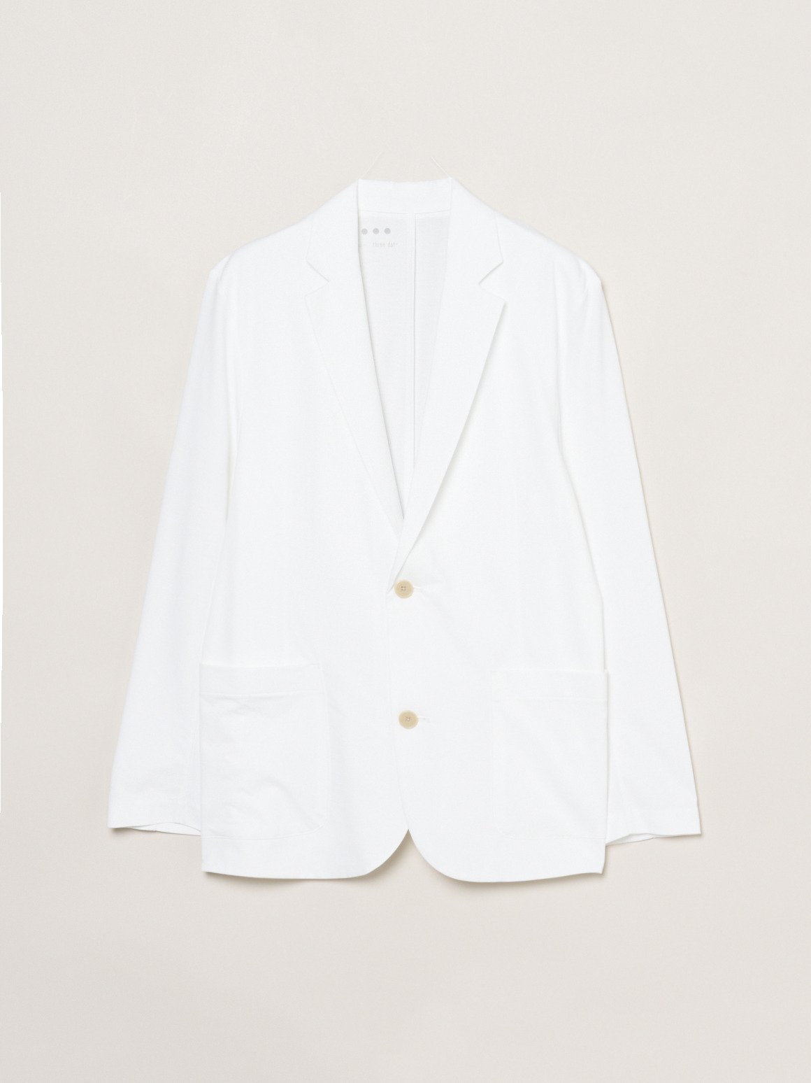 three dots Men's Powdery cotton jacket スリードッツ ジャケット・アウター その他のジャケット・アウター ホワイト ブラック グレー