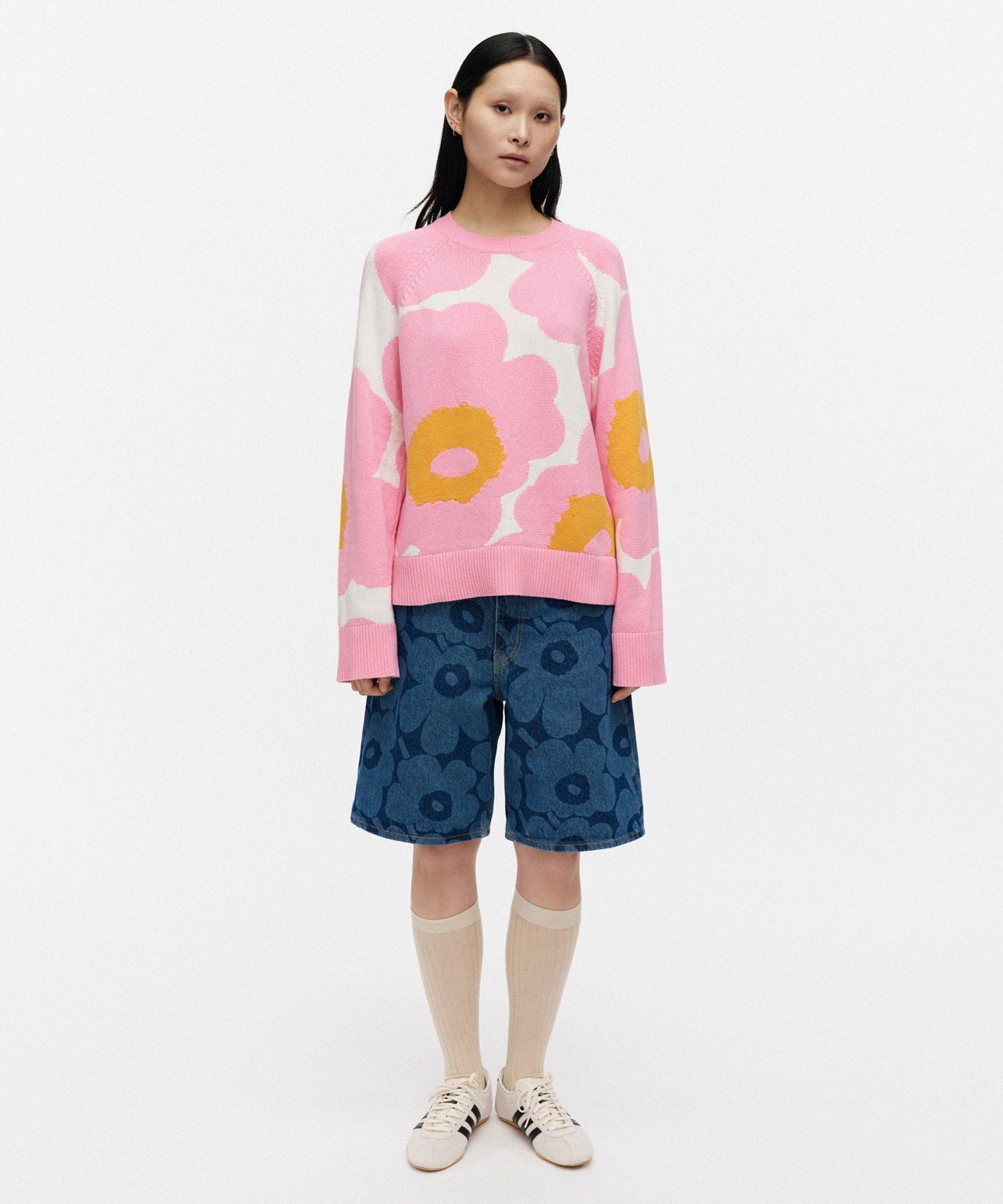 Cotton - Marimekko Maridenim Marssi Unikko ショートパンツ マリメッコ パンツ その他のパンツ ブルー【送料無料】
