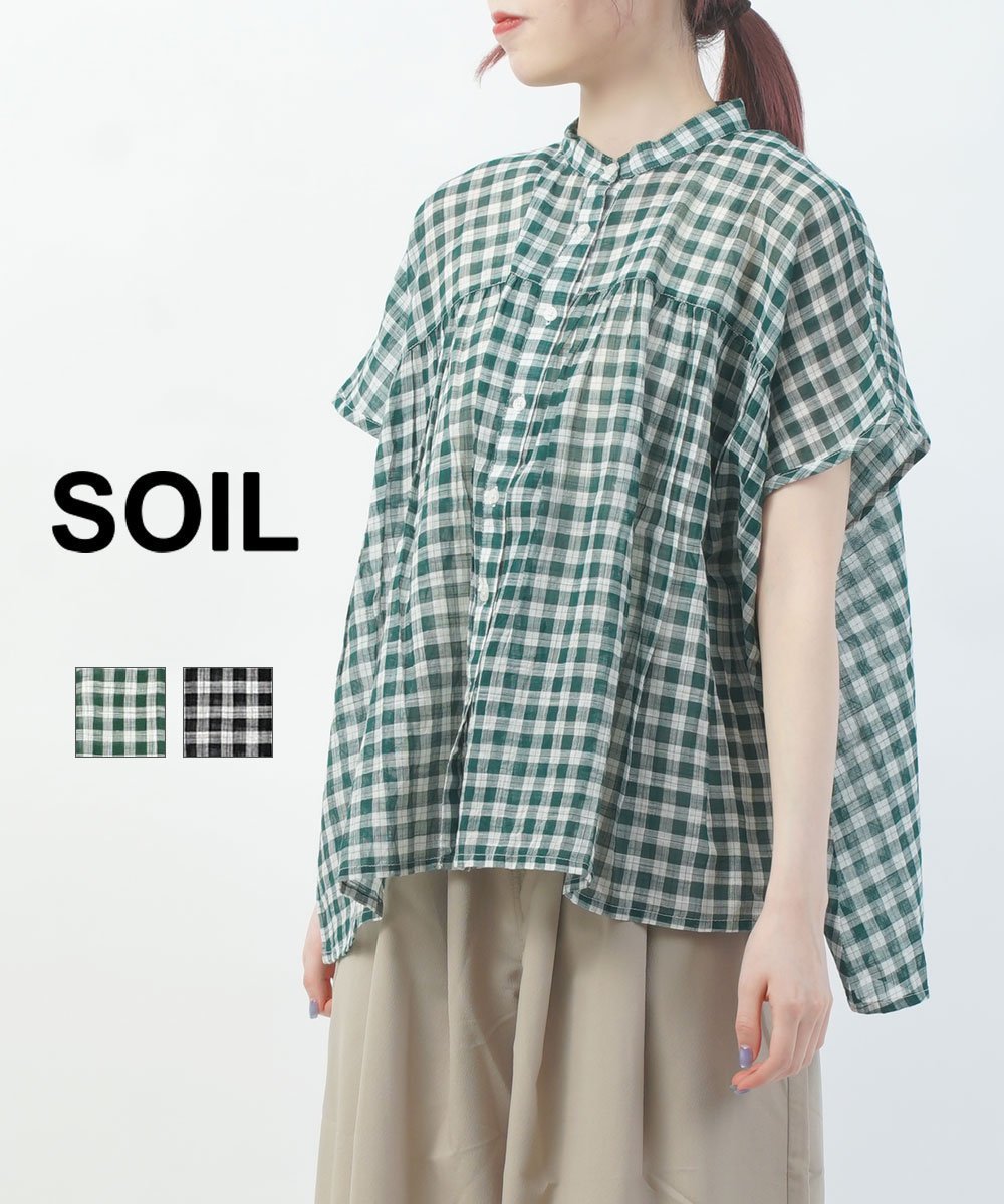 楽天市場】soil（柄チェック）（シャツ・ブラウス｜トップス