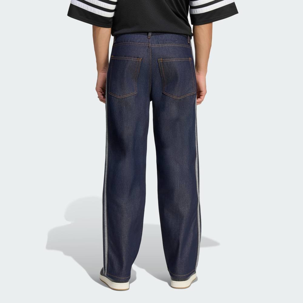 【公式】アディダス adidas 返品可 ファイヤーバード アディカラー デニム ジーンズ ミッドライズ ストレートレッグ アディダス パンツ その他のパンツ ブルー