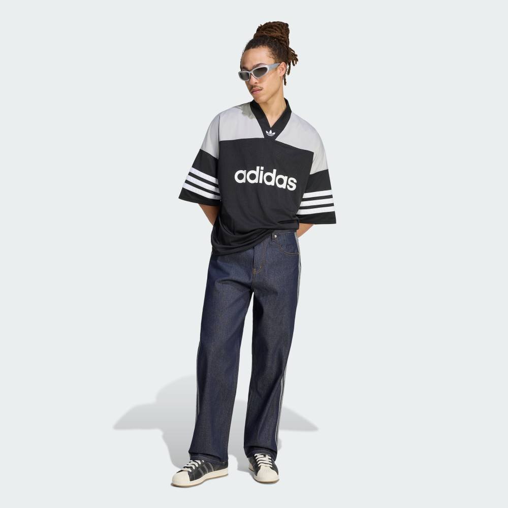 【公式】アディダス adidas 返品可 ファイヤーバード アディカラー デニム ジーンズ ミッドライズ ストレートレッグ アディダス パンツ その他のパンツ ブルー