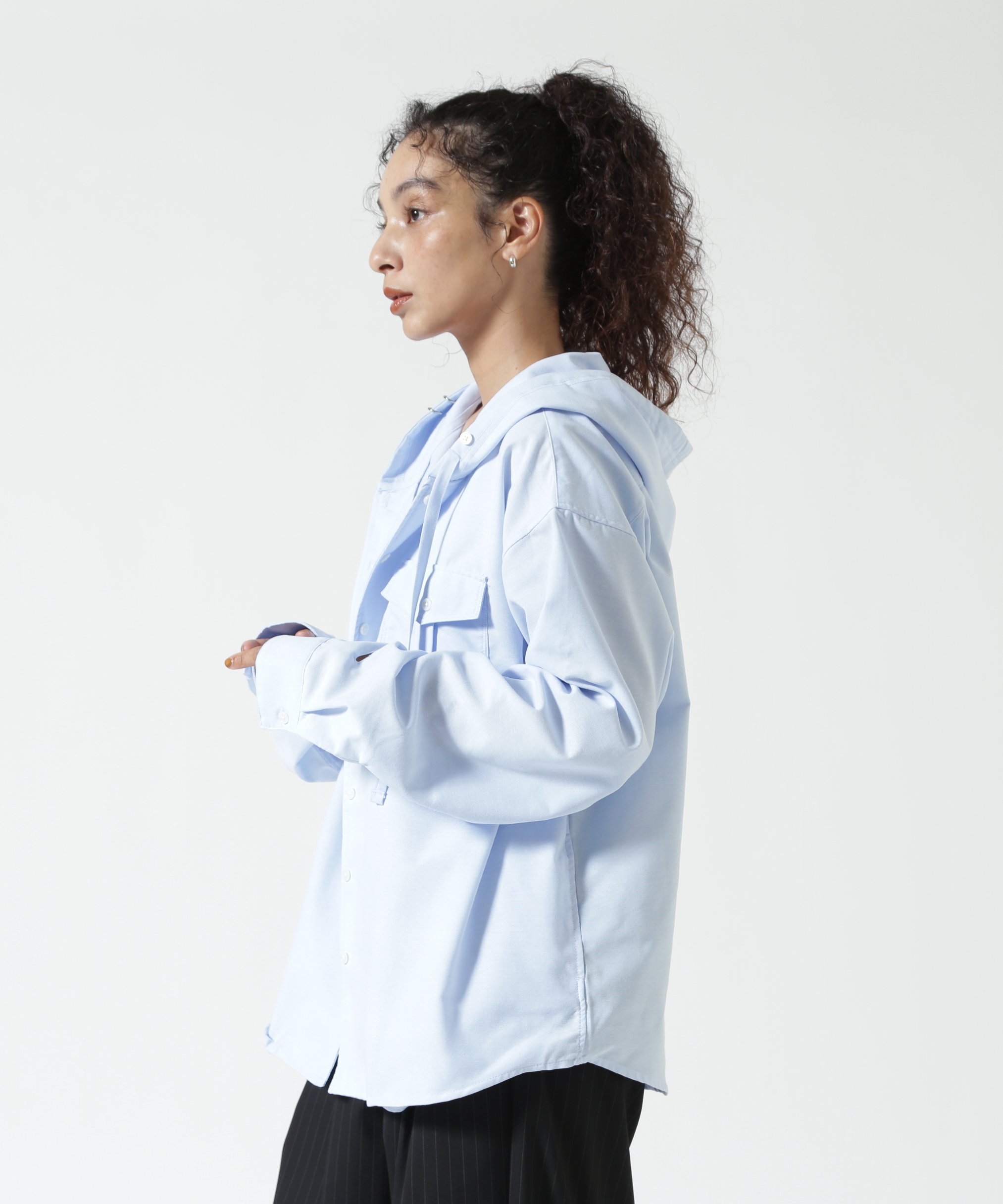 Knuth Marf(クヌースマーフ)UV protection hoodie(unisex) ビーセカンド トップス パーカー・フーディー ブラック ブルー