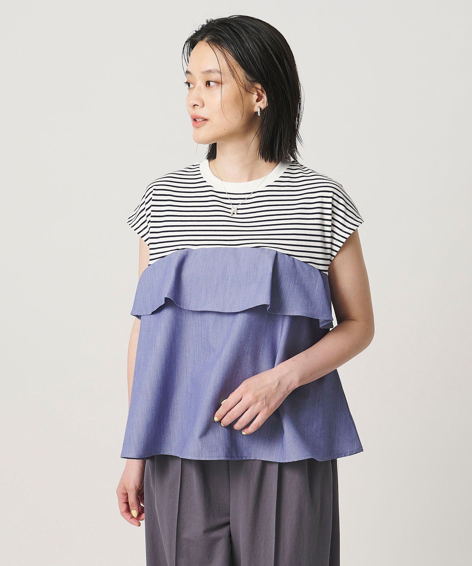 【SALE／30%OFF】a day in the life ボーダー ドッキングTシャツ ＜A DAY IN THE LIFE＞ ユナイテッドアローズ アウトレット トップス カットソー・Tシャツ