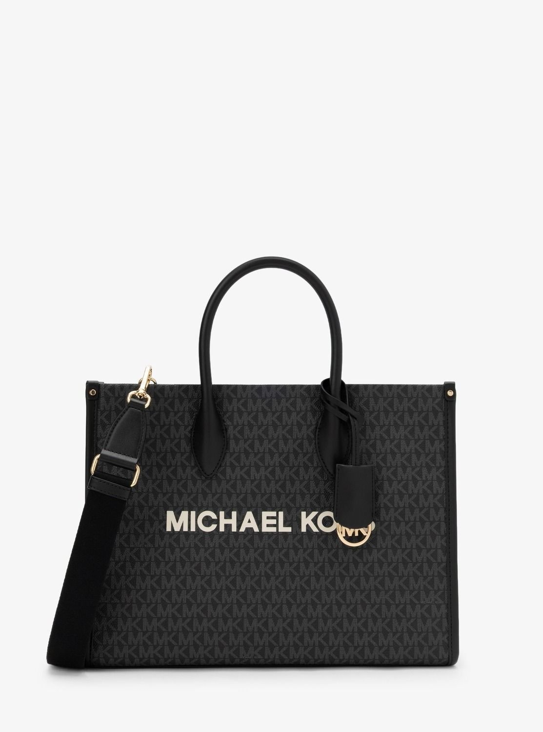 【SALE／70%OFF】MICHAEL KORS MIRELLA トートバッグ ミディアム - Mkシグネチャー マイケルコース マイケル・コース バッグ トートバッグ ブラック【送料無料】