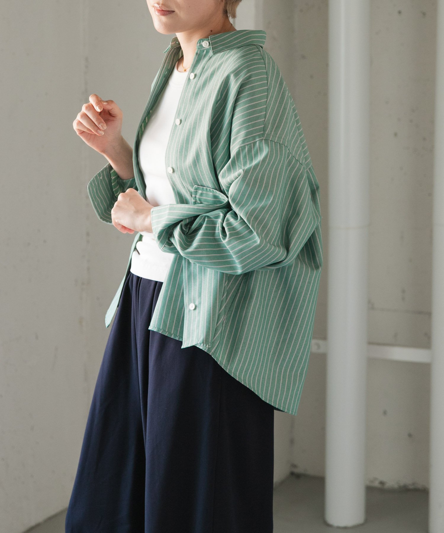 URBAN RESEARCH DOORS FORK&SPOON PEオックスシャツ アーバンリサーチドアーズ トップス シャツ・ブラウス ブルー グリーン【送料無料】