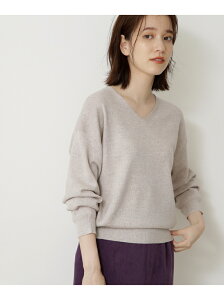 N. Natural Beauty Basic ウールベーシック総針Vネックニット エヌ ナチュラルビューティーベーシック* ニット ニットその他 ホワイト ブラック グレー パープル ブルー【送料無料】