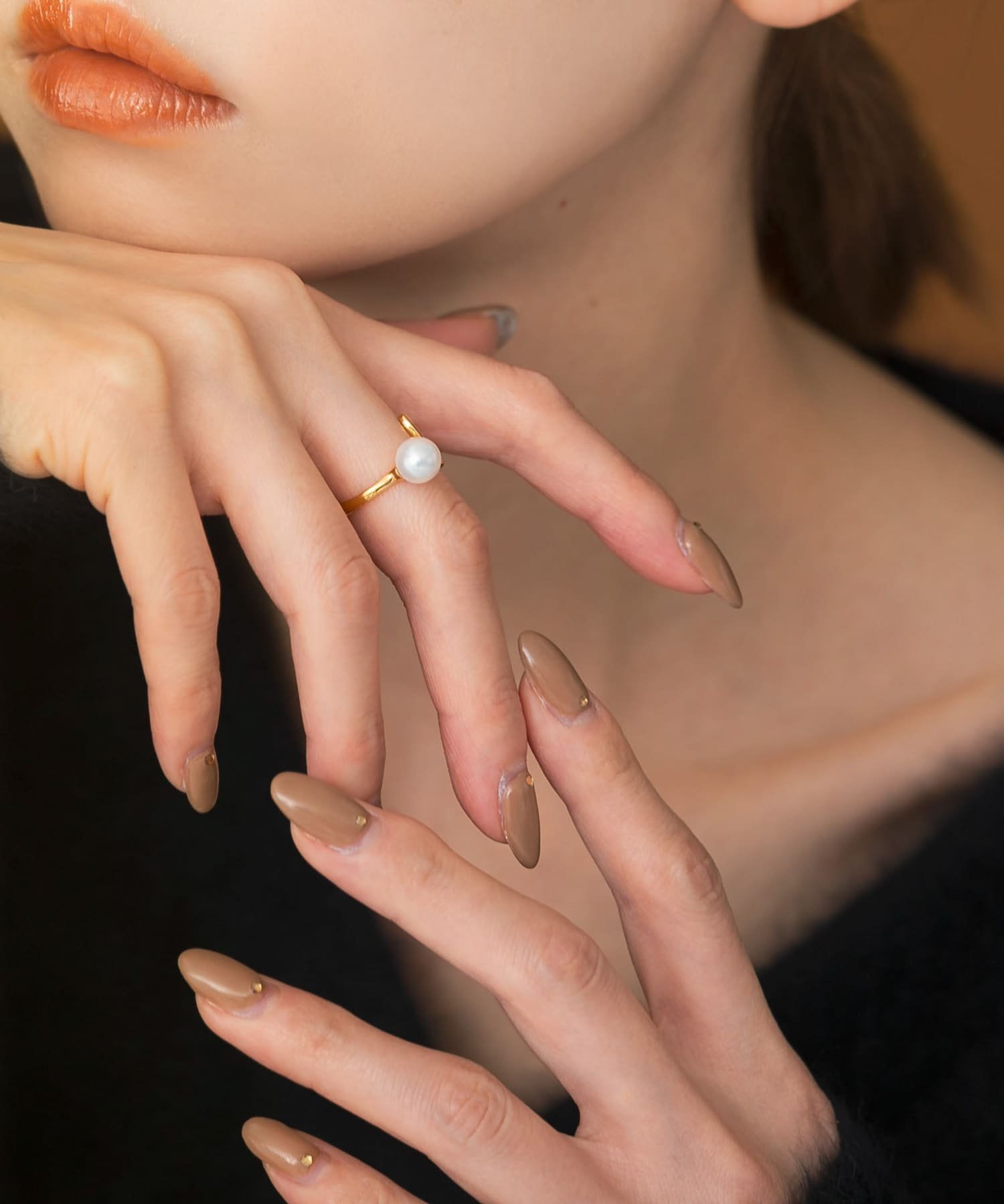 URBAN RESEARCH ROSSO Favorible Flowing Pearl Ring アーバンリサーチロッソ アクセサリー・腕時計 リング・指輪 ゴールド