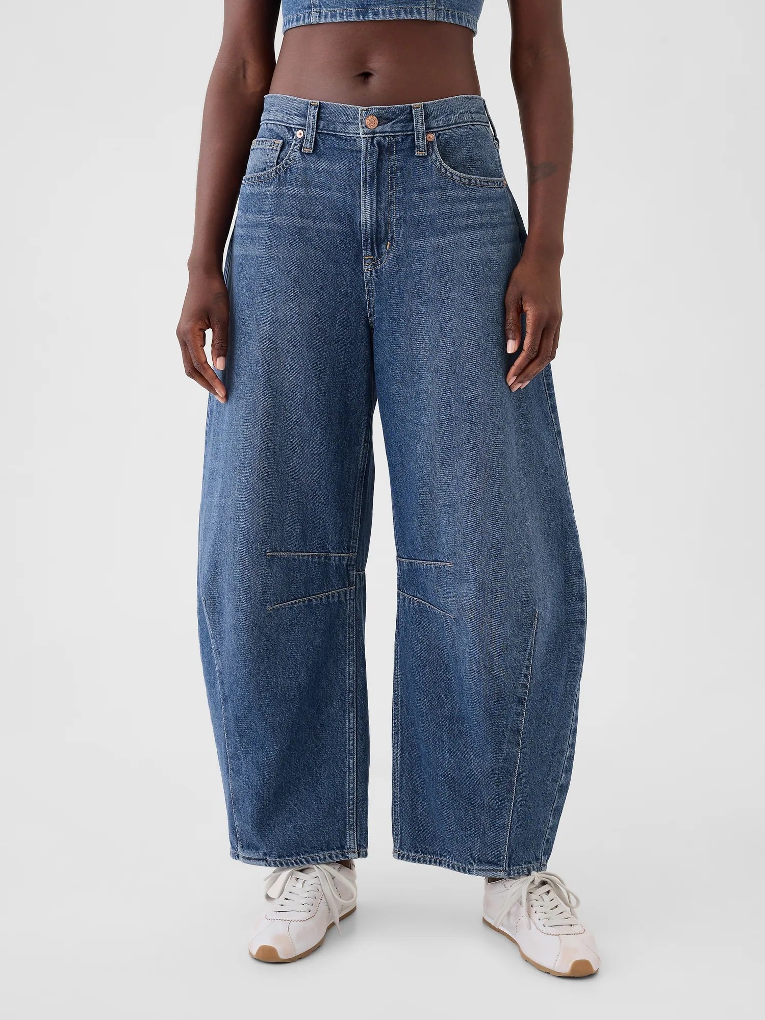 GAP (W)ハイライズ ホースシュー デニム ギャップ パンツ ジーンズ・デニムパンツ ブルー【送料無料】