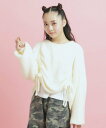 【SALE/50%OFF】PINK-latte ドロストニット&ロングTシャツセット ピンク ラテ トップス ニット ピンク ホワイト グレー