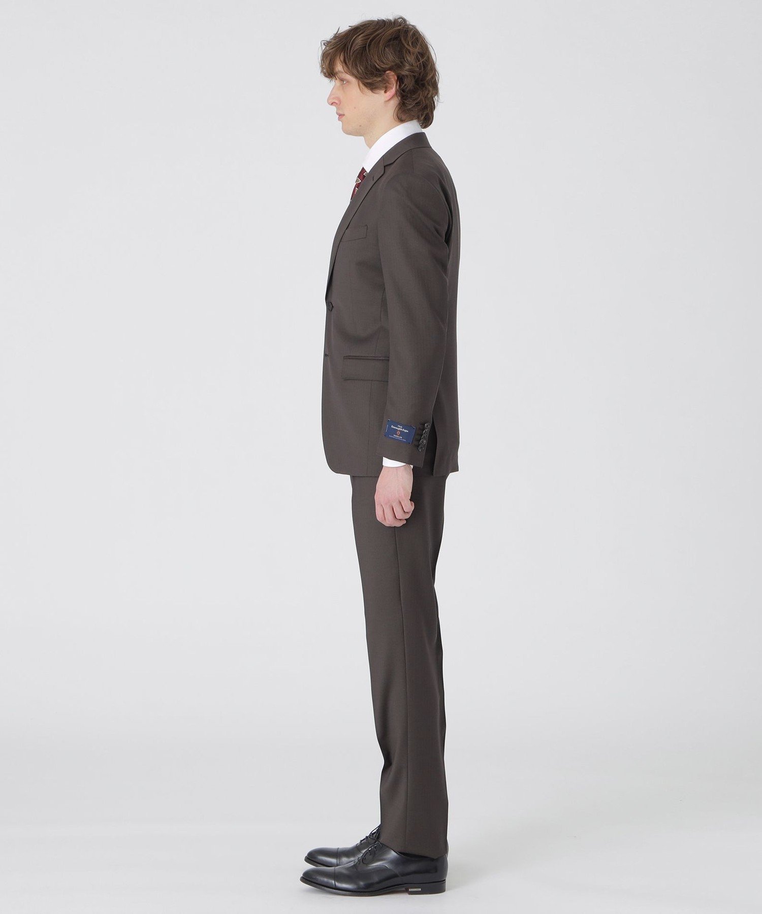 【SALE／50%OFF】BLACK LABEL CRESTBRIDGE 【一部店舗限定】Zegna TRAVELLERシャンブレーブラウンヘリンボーンスーツ ブルーレーベル / ブラックレーベル・クレストブリッジ スーツ・フォーマル セットアップスーツ ブラウン【送料無料】