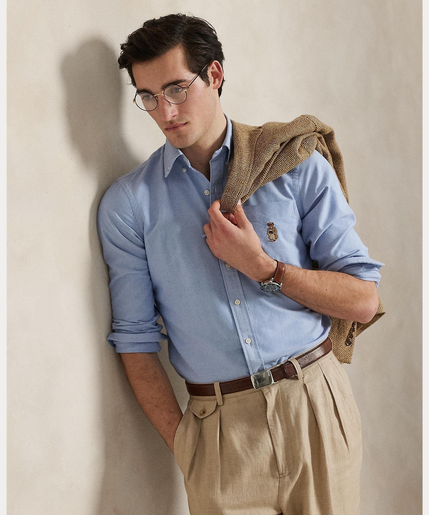 POLO RALPH LAUREN クラシック フィット Polo ベア オックスフォード シャツ ラルフローレン トップス シャツ・ブラウス ブルー【送料無料】のサムネイル